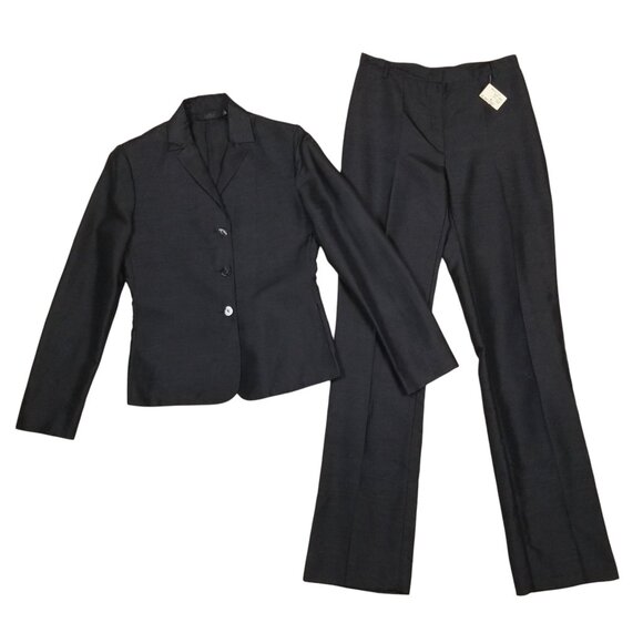 NWT GIGLI 100% Silk Pants & NWOT Blazer Suit Set Sz 42 IT